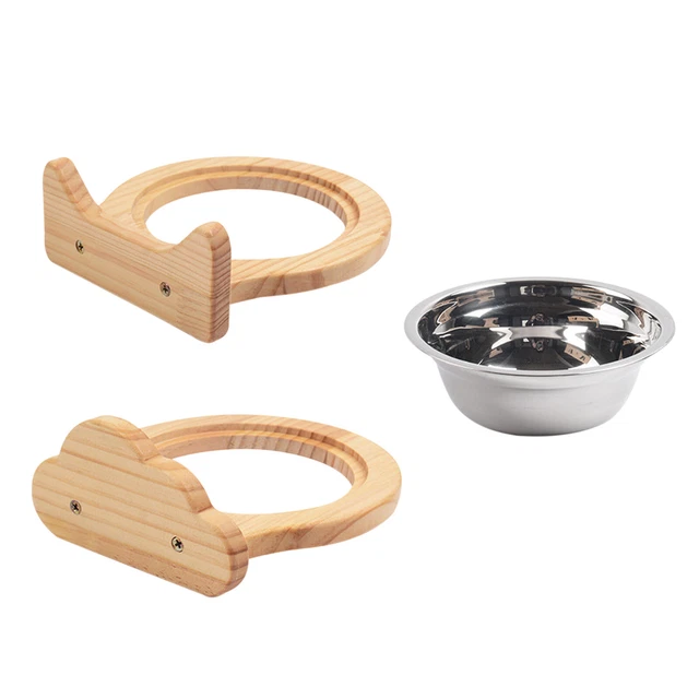 Tazón ajustable gratuito para perro gato jaula para mascotas cachorros comida cuencos