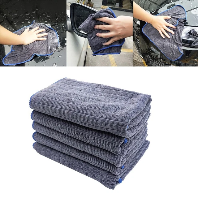 Asciugamano in microfibra ultra peluche e altamente assorbente per pulizia auto 40x40 cm