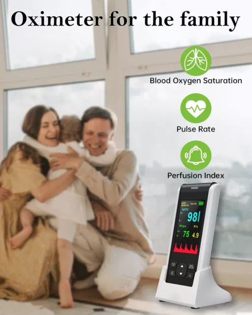Pulsimetro portatile polso sangue ossigeno cardiofrequenzimetro dita DE 3