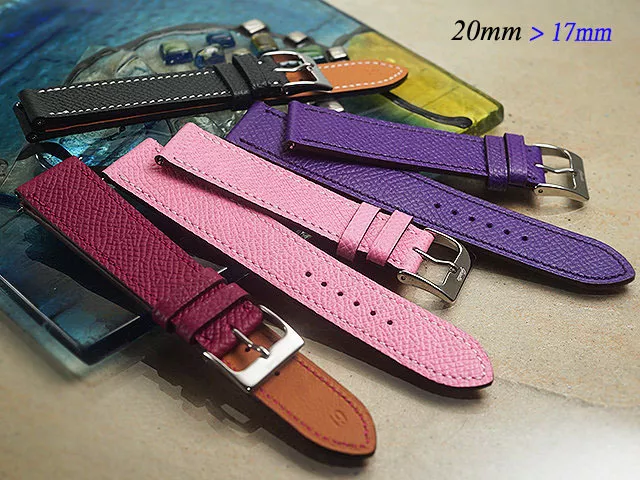 Bracelet de montre en cuir de veau véritable 20 mm/17 mm bracelet compatible avec HERMES 3