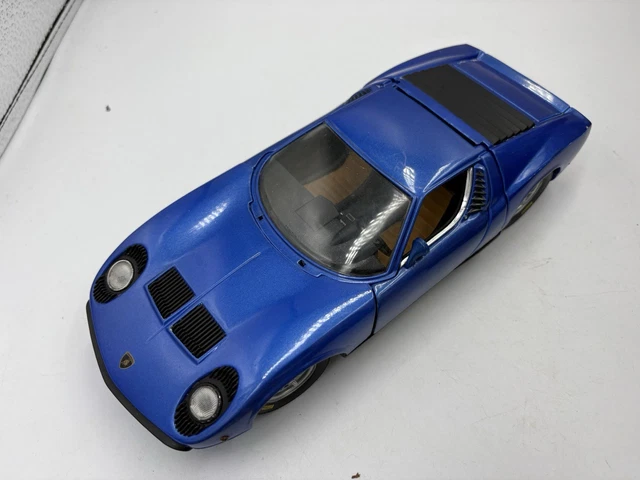 Lamborghini Miura Grise - Anson 1/18 - Voiture Miniature De Collection En Métal - Très Rare !