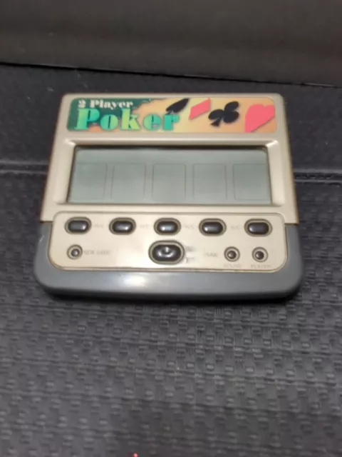 Radio Shack Deluxe 2 Player Handheld Poker Game 60-2670, TESTED