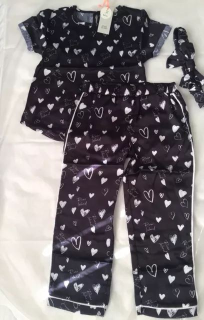 Set pigiama tre pezzi mini ragazze River Island età 18-24 mesi nuovo con etichette