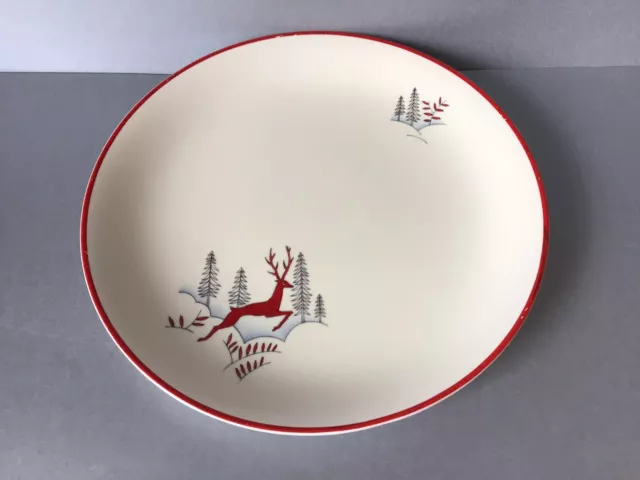 Lovely Vintage Crown Devon Fieldings Stockholm 9” Plate Leaping Deer