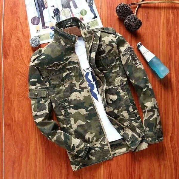 Veste Militaire Homme Style Jeans Slim - Couleur Vert - Taille Selon Tableau - Neuf Avec Étiquettes