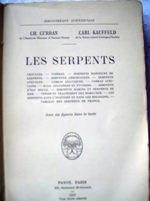 Les Serpents de CH. Curran & Carl Kauffeld 2