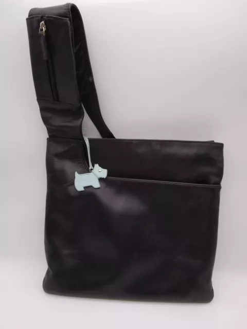 Radley Leder Tasche Umhängetasche Multiway Kuriertasche groß schwarz lesen