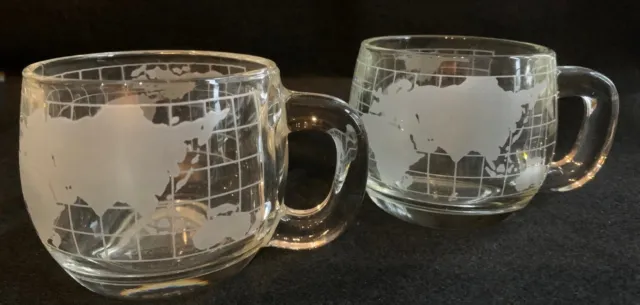 Vintage NESTLE Glass Hot Chocolate Mugs  Etched World - Easter Basket Ideas