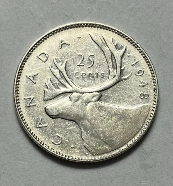 1948 Canada Silver 25 cents