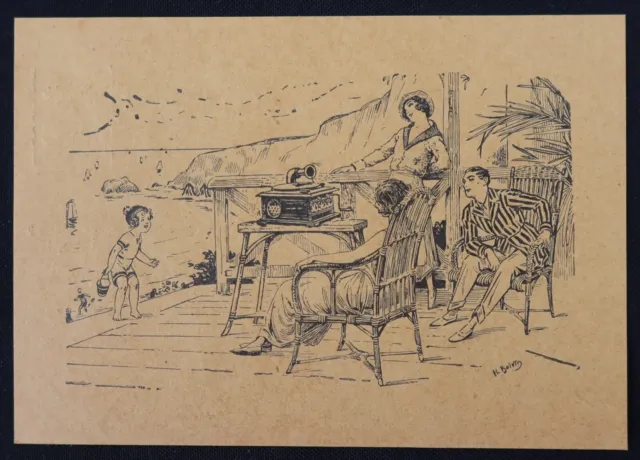 CPA Carte postale CORONA Machine parlante illustrateur BOIVIN Phonographe 1920