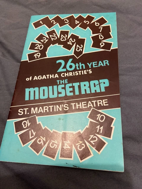AGATHA CHRISTIE THE MOUSETRAP 26th year Theatre Programme 1978 St ...