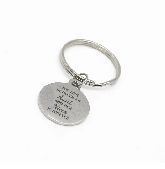 JMIMO Portachiavi Personalizzato In Acciaio Inox "The Love Between An Uncle & Niece Is Forever" - Regalo Per Zio