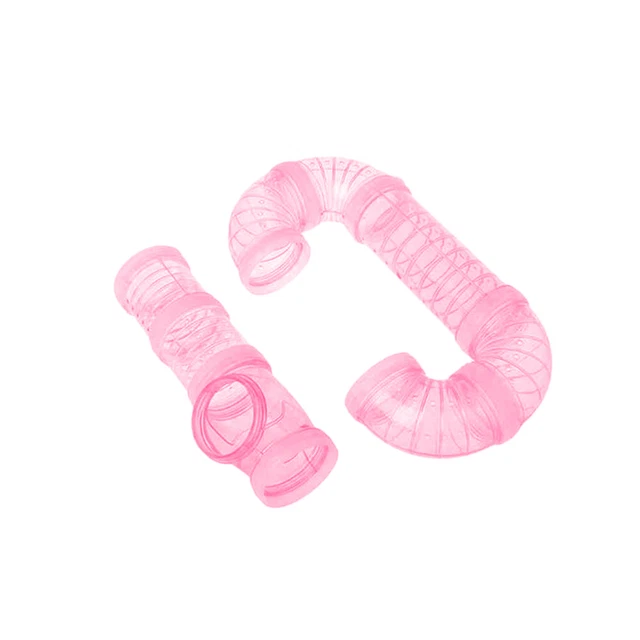 2 piezas Accesorios pequeños para jaula de hámster tubería de túnel mascota pequeña