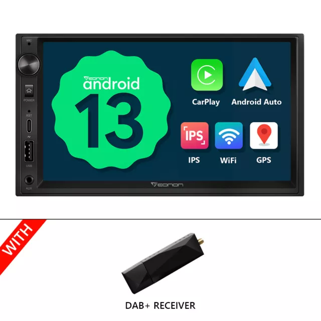 7 Zoll Android 13 Autoradio GPS Navigation Navi Bluetooth 2 DIN WiFi DAB+ RDS FM