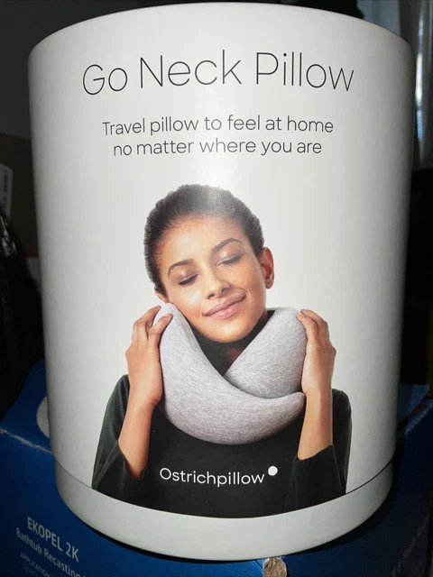 Ostrich Neck Pillow with Memory Foam, One Size Travel Rest Comfort (Blue Reef)