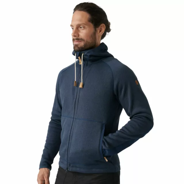 Fjällräven Övik Fleece Hoodie Herren-Sweatjacke Outdoor Sweatshirt Jacke Grau