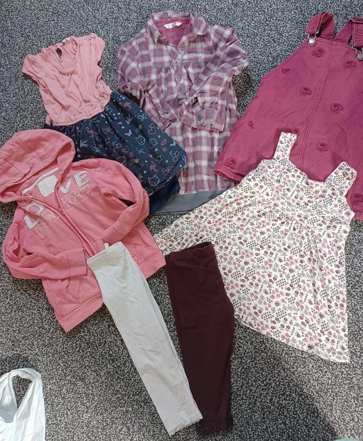 NEXT / M&S, etc. GIRLS BUNDLE DRESSES / CARDIGAN / LEGGINGS TOP - AGE 6 - 7