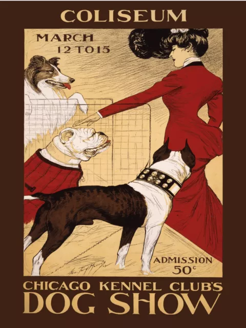 9410.Coliseum.chicago kennel club's dog show.POSTER.decor Home Office art