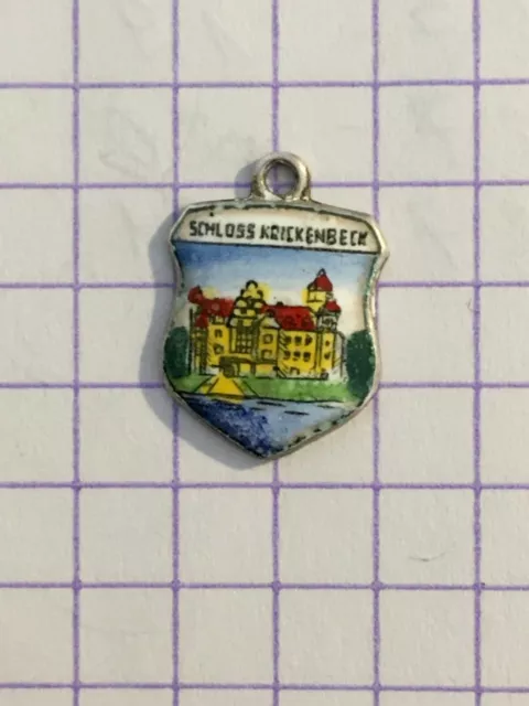 Wappen für Bettelarmband - Schloss Krickenbeck - Silber - 800 -  ( 28 - 17 )