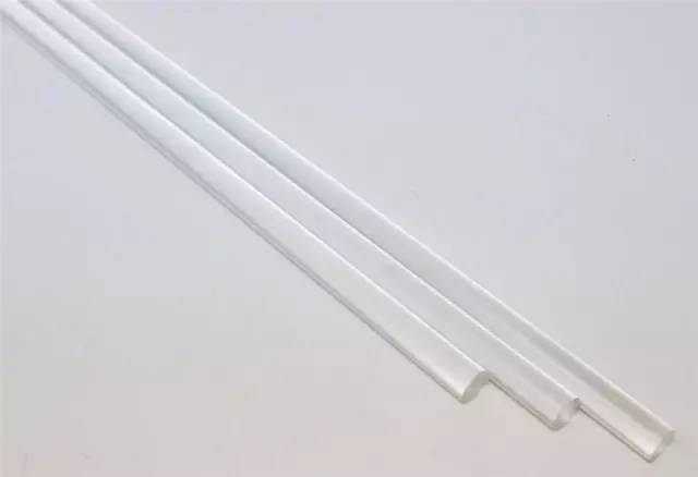 3 Pc Clear Acrylic Plexiglass Extruded Rod 3/8" x 24"