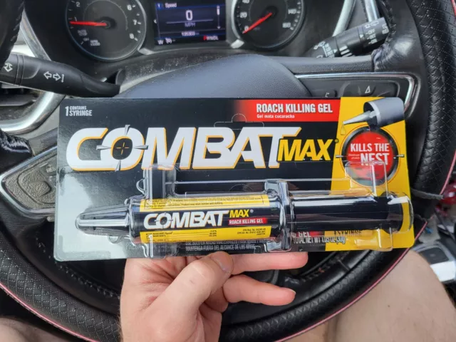 3 Combat Max Roach Insect Bug Killing Gel 1.05oz Ea Syringe Tube Kills The Nest