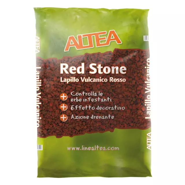 Lapillo Vulcanico Rosso Red Stone Altea Sacco 35 Litri /25 Kg Pacciamatura