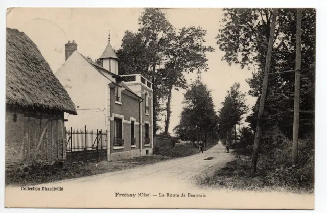 FROISSY oise CPA 60 La exit du village road de Beauvais