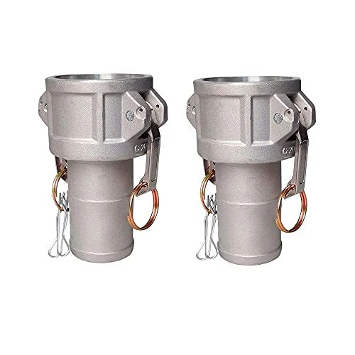 2 pcs 2 inch Discharge Hose Aluminum Cam Lock Fittings, Cam and Groove Layfla...