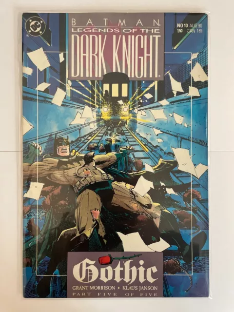 DC Comics Batman Legends of the Dark Knight #10 1990 Gothic Grant Morrison BAGGE