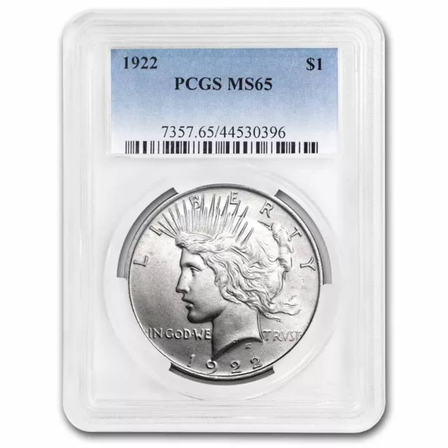 1922 Peace Dollar MS-65 PCGS