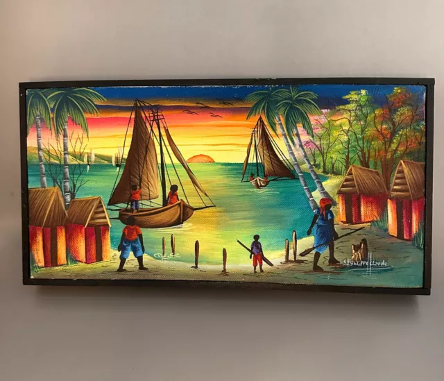 Original Claude Philippe Haitian Artist Painting Listed Collected Haiti Artist