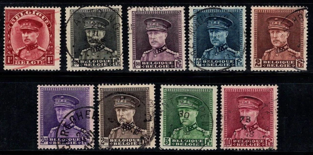 Belgique 1931 Mi. 305-313 Oblitéré 100% Le roi Albert I