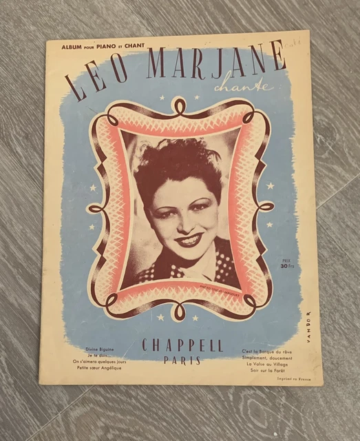 PARTITIONS ANCIENNES LÉO Marjane Piano Et Chant EUR 5,00 PicClick FR