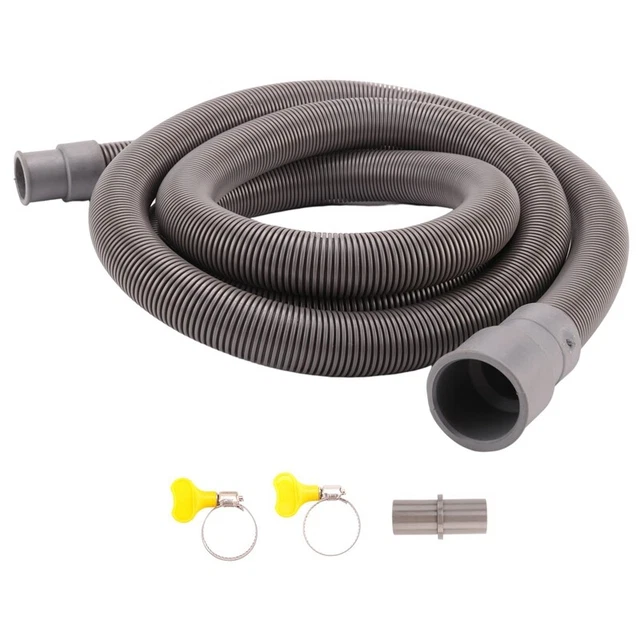 Tubo Carico Lavatrice XUESNOF: Antiscoppio In PVC, 2 Metri, Bianco (Diametro 20mm) Con Adattatori - 6