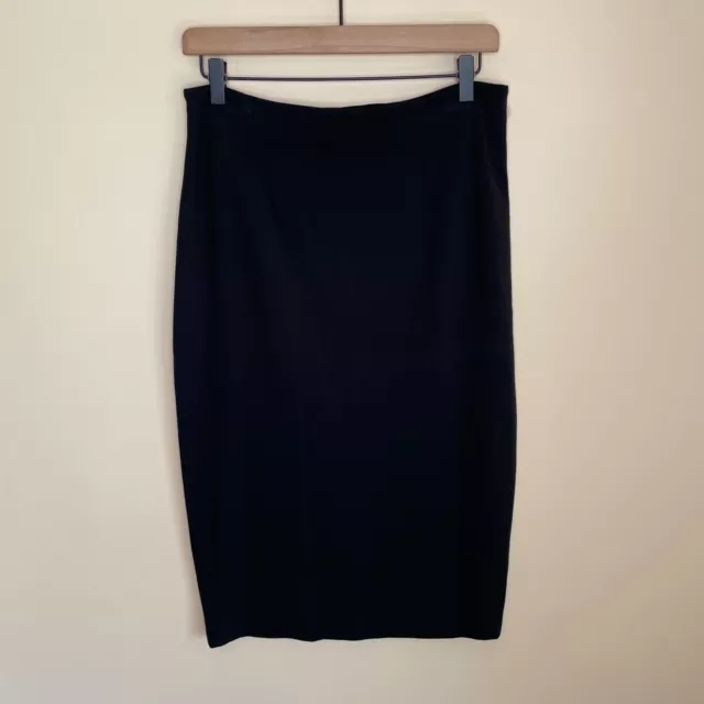 T By Alexander Wang Black Knee Length Pencil Skirt Size Large Workwear Classic