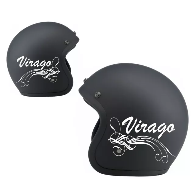 Adesivi Stickers da casco YAMAHA Virago moto custom "Arabeschi"