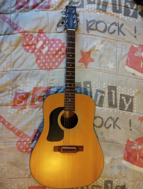 GUITARE ACOUSTIQUE WASHBURN D12S LH NS 6 cordes 1994 4 4 vintage