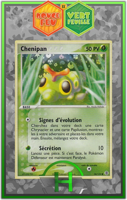 Chenipan Holo - EX:Rouge Feu Vert Feuille - 56/112 - Carte Pokemon Française