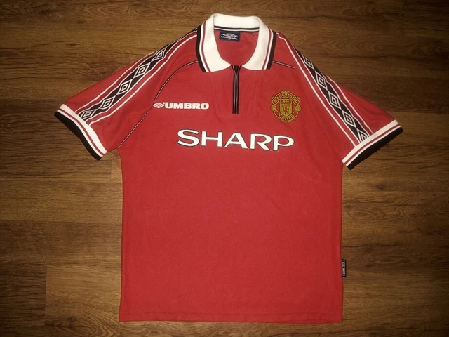 Vintage Umbro MANCHESTER UNITED 1998-2000 Fussballtrikot Trikot England Gr. M