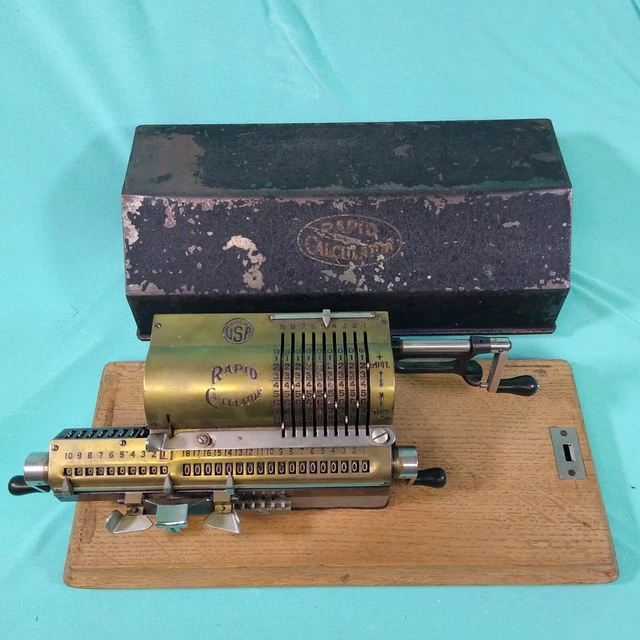 Antique Brass Rapid Calculator Calculating Machine