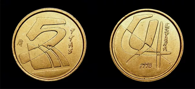 5 Pesetas - Juan Carlos II Ptas Espana 1998 Spain Coin A67