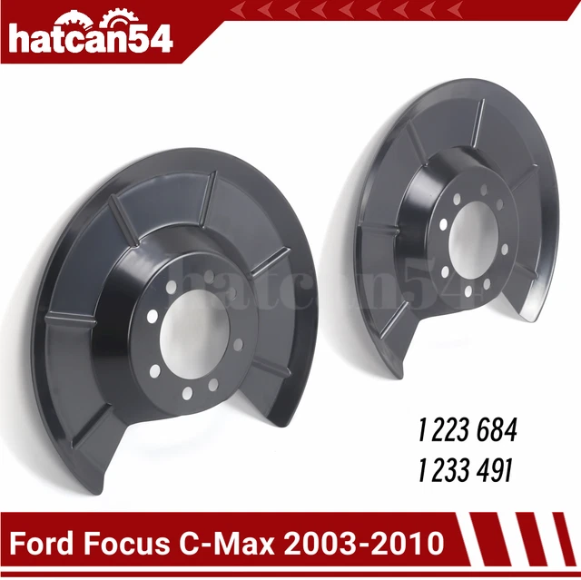 Rear Brake Disc Dust Cover Pair For Ford Focus C-Max 2003-2010 – Steel Splash Shields, Left+Right