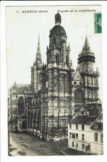 CPA-Carte postale-France -Evreux - Façade de sa Cathédrale- -1910 -- S 2500