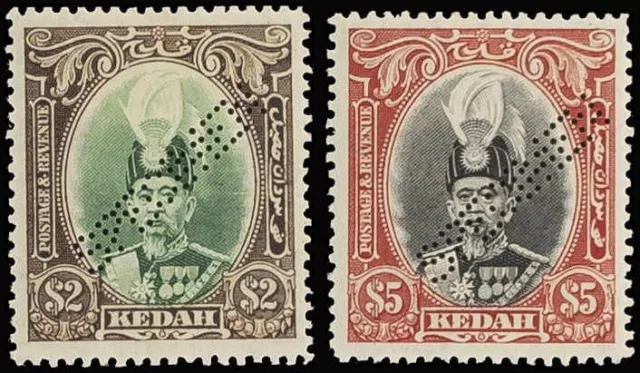 Malaiische Staaten Kedah, 1937, 46-54 Spec., ungebraucht