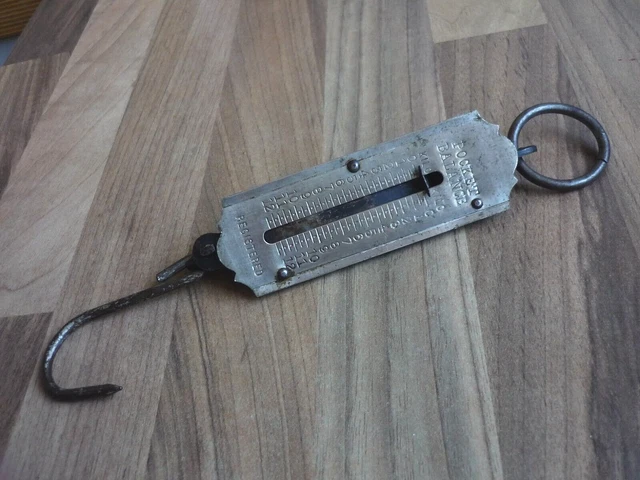 alte Zugwaage Kofferwaage Anglerwaage POCKET BALANCE   12.5, voll funktionsfähig