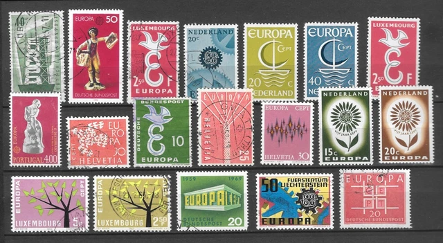 Lot Briefmarken Europa CEPT, gestempelt und postfrisch, verschiedene Jahre