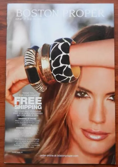 Boston Proper February 2012 Catalog, Ana Cunha, Amanda Huras,Paige Butcher- New