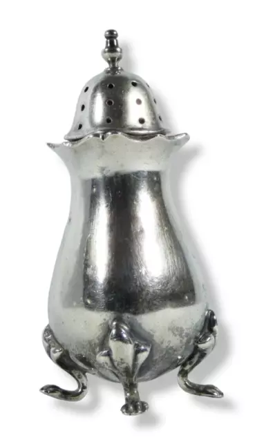 Antique Edwardian 1918 Sterling Silver Salt Pepper Pot Shaker Cruet Mappin Webb