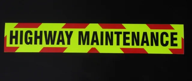 Highway Maintenance Fluorescent vehicle warning sign Magnetic and Self Adhesive