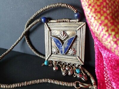 Old Tibetan Talisman with Lapis, & Turquoise …beautiful collection and accent pi